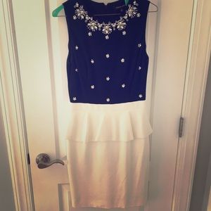 Beautiful black and white embellished dress